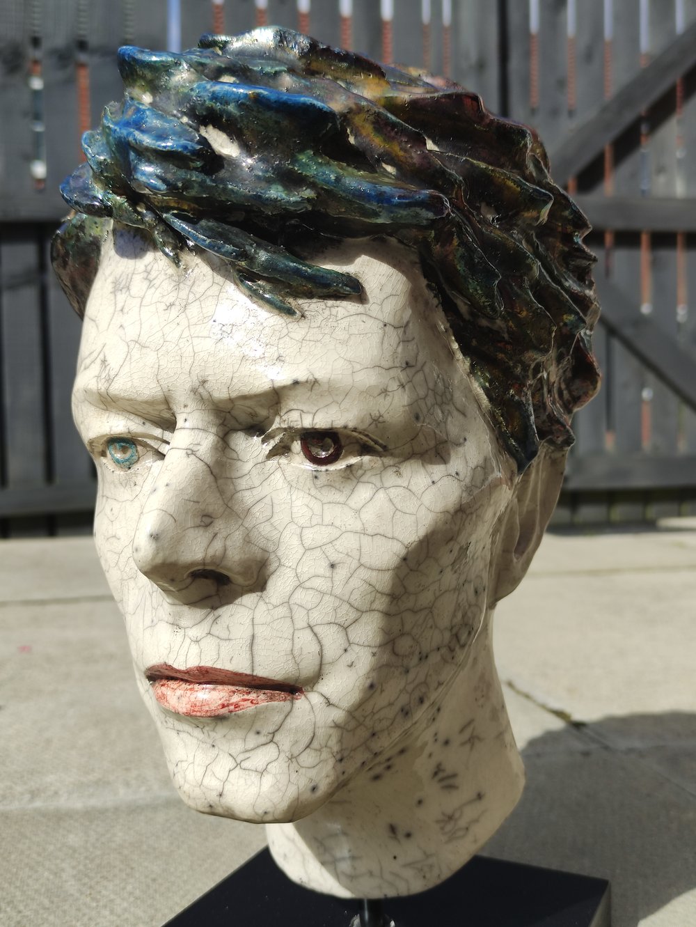 *SALE* 'Serious Moonlight' Ceramic Sculpture (Unique Raku Piece)