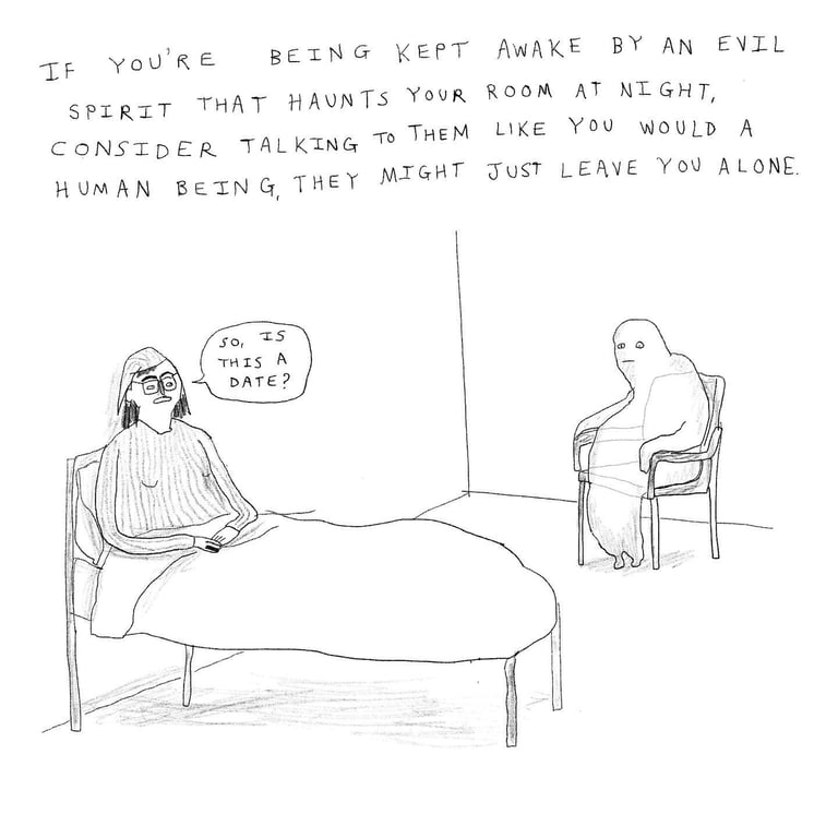 Haunted by an evil spirit (Print)