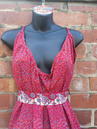 Image 3 of PEFKOS MAXI DRESS /BELT -red