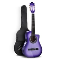 Alpha 34" Inch Guitar Classical Acoustic Cutaway Children 1/2 Size Purple