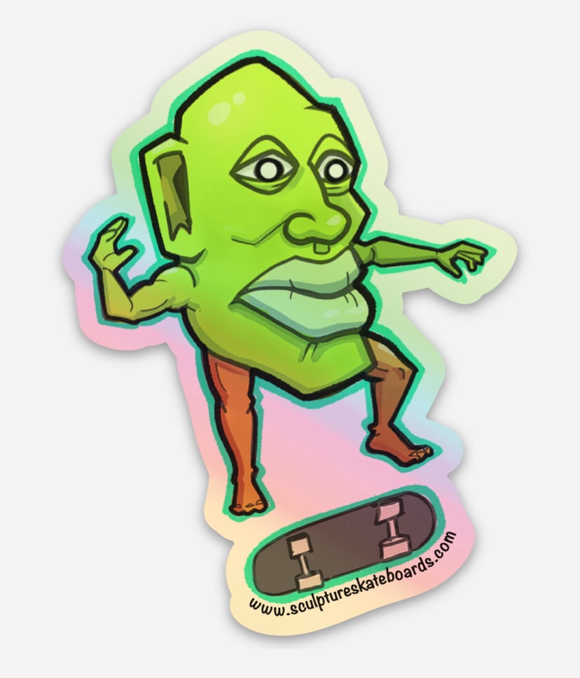 mr. skate holographic sticker