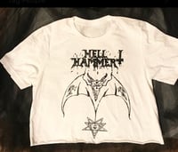 Image 1 of Hellhammer white crop top