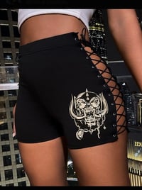 Image 3 of Motörhead laced up shorts 