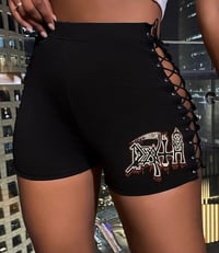 Image 1 of Death laced up shorts.