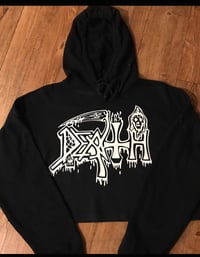 Image 1 of Cropped death hoodie