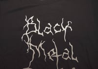 Image 3 of Black metal Barbie black metal crop Tee