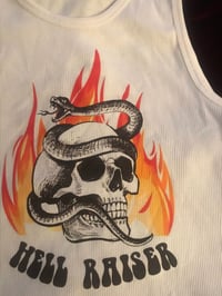 Image 4 of hell raiser crop tank