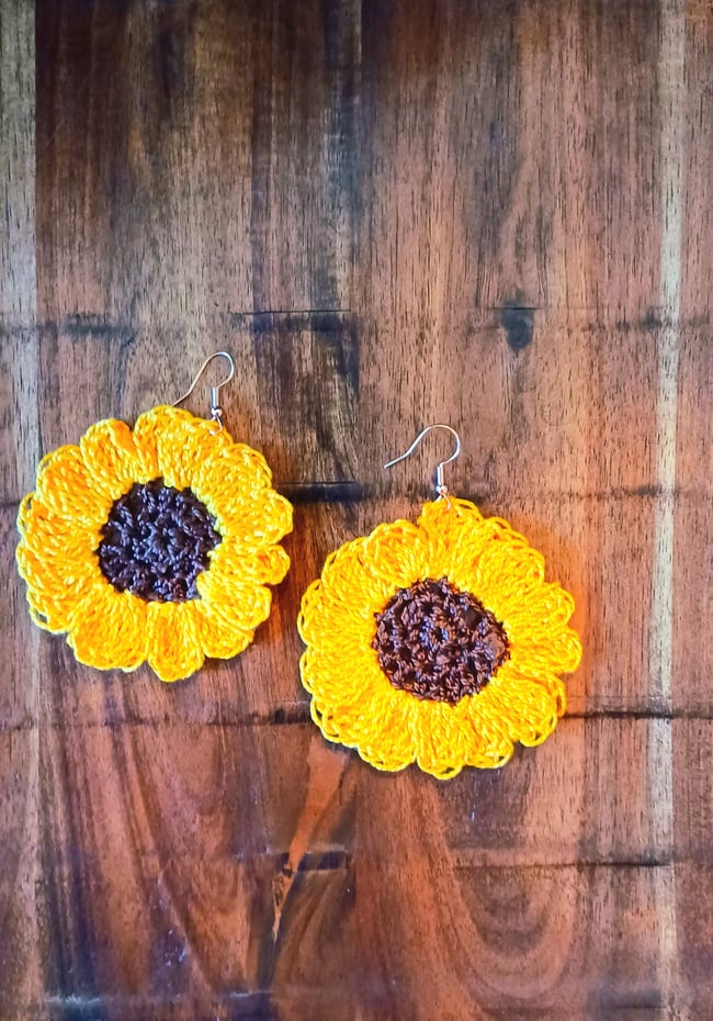 Large Sunflower Earrings 🌻💛
