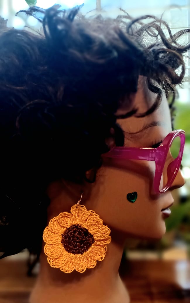 Large Sunflower Earrings 🌻💛