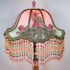 Luxury Lamp with Silk Victorian Lampshade - Summer Rose