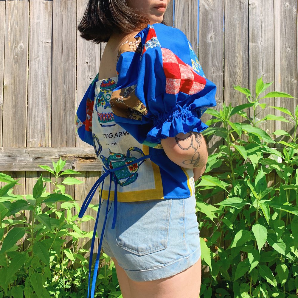 Image of Tea Towel Top — Antique Teapots