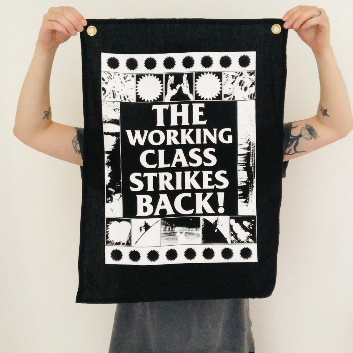 Image of The Working Class Strikes Back fabric wall hanging