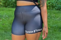 Image 1 of Black and White BOSSFITTED Yoga Shorts
