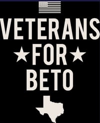 Veterans for Beto Black Tee