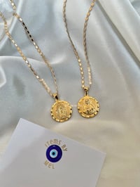 Double Sided Virgin Mary/San Judas Necklace