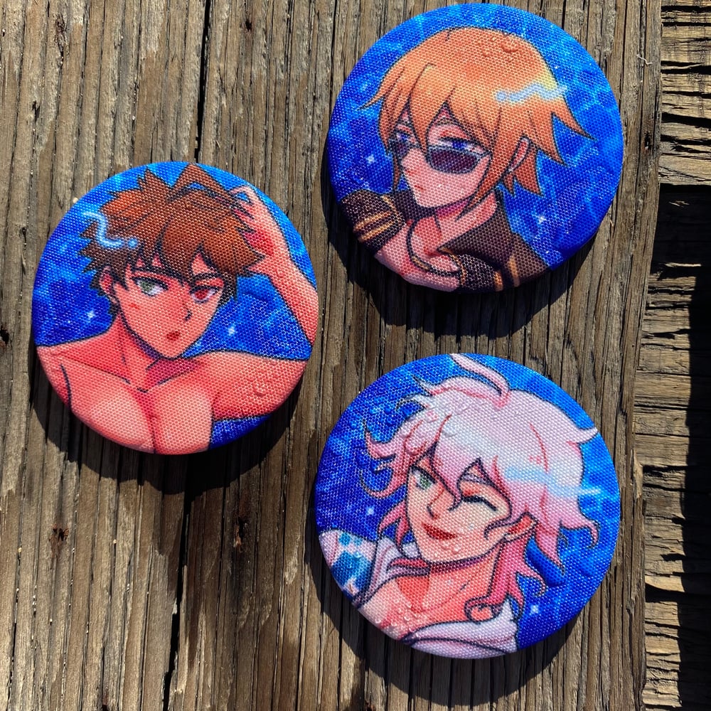 DR: Thirsty Beach Boy Fabric Buttons