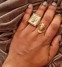 Image 2 of UNISEX GYE NYAME ADINKRA RING