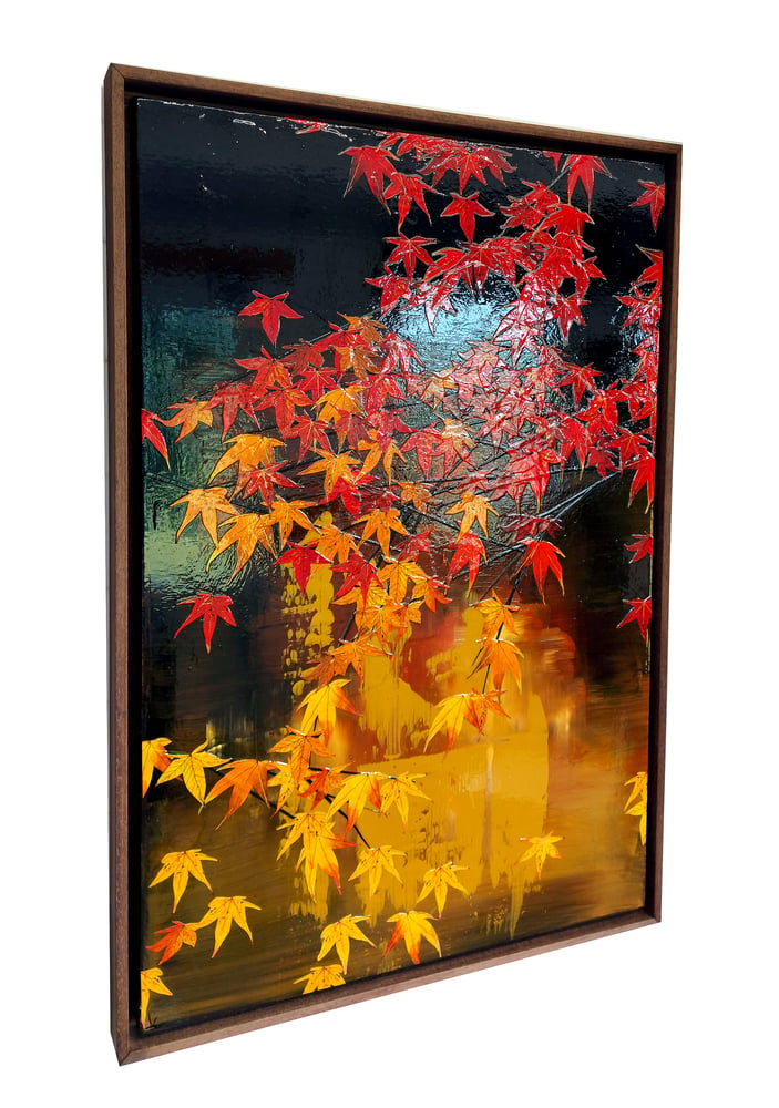 Image of Original Canvas - Maple on Black/Umber/Ochre - 60cm x 90cm