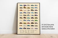 Image 3 of Adi Classics Colourway Poster Print - Features 50 Classic Trainers - A1, A2 & A3