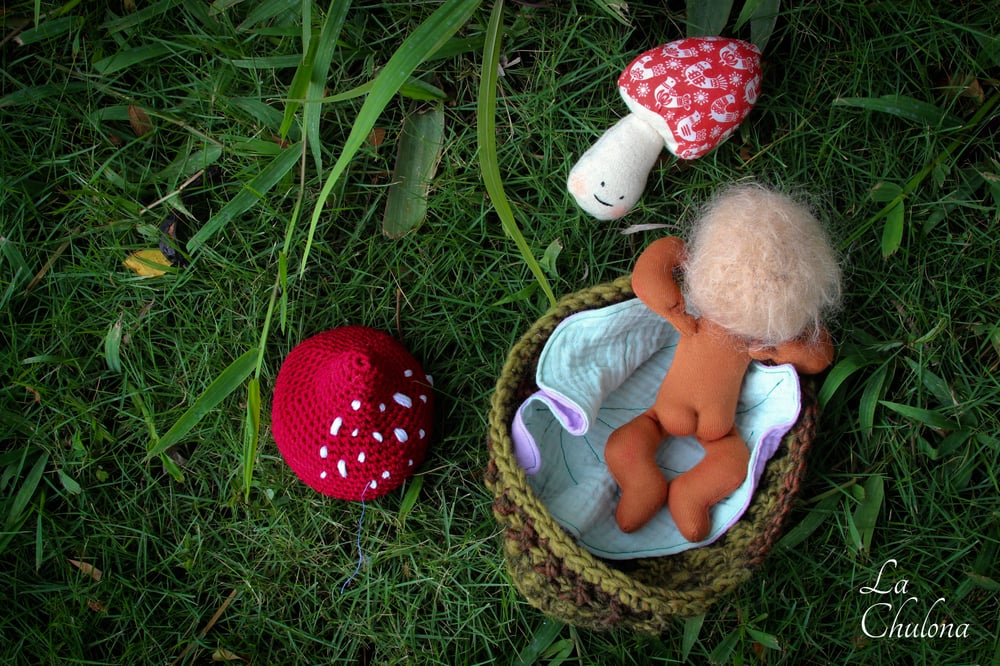 Image of Copal- 7 inch Natural Fibers Baby Mushroom Gnome