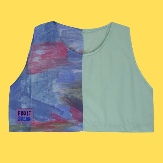 Image of ABSTRACT MINT Sustainable REWORK Crop Top
