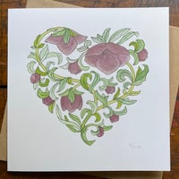 DARK PINK HELLEBORE ~ GREETINGS CARD