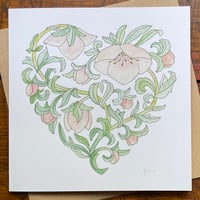 LIGHT PINK HELLEBORE ~ GREETINGS CARD