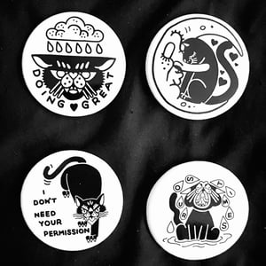 Image of 2.25" buttons-SET 1: cats