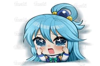 Aqua Chibi Crying Peeker (Sparkle Finish)