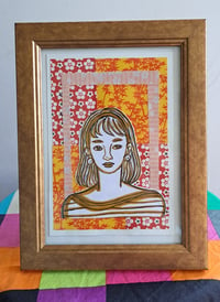 Image 3 of Collage: Bamboo and plum - FRAMED