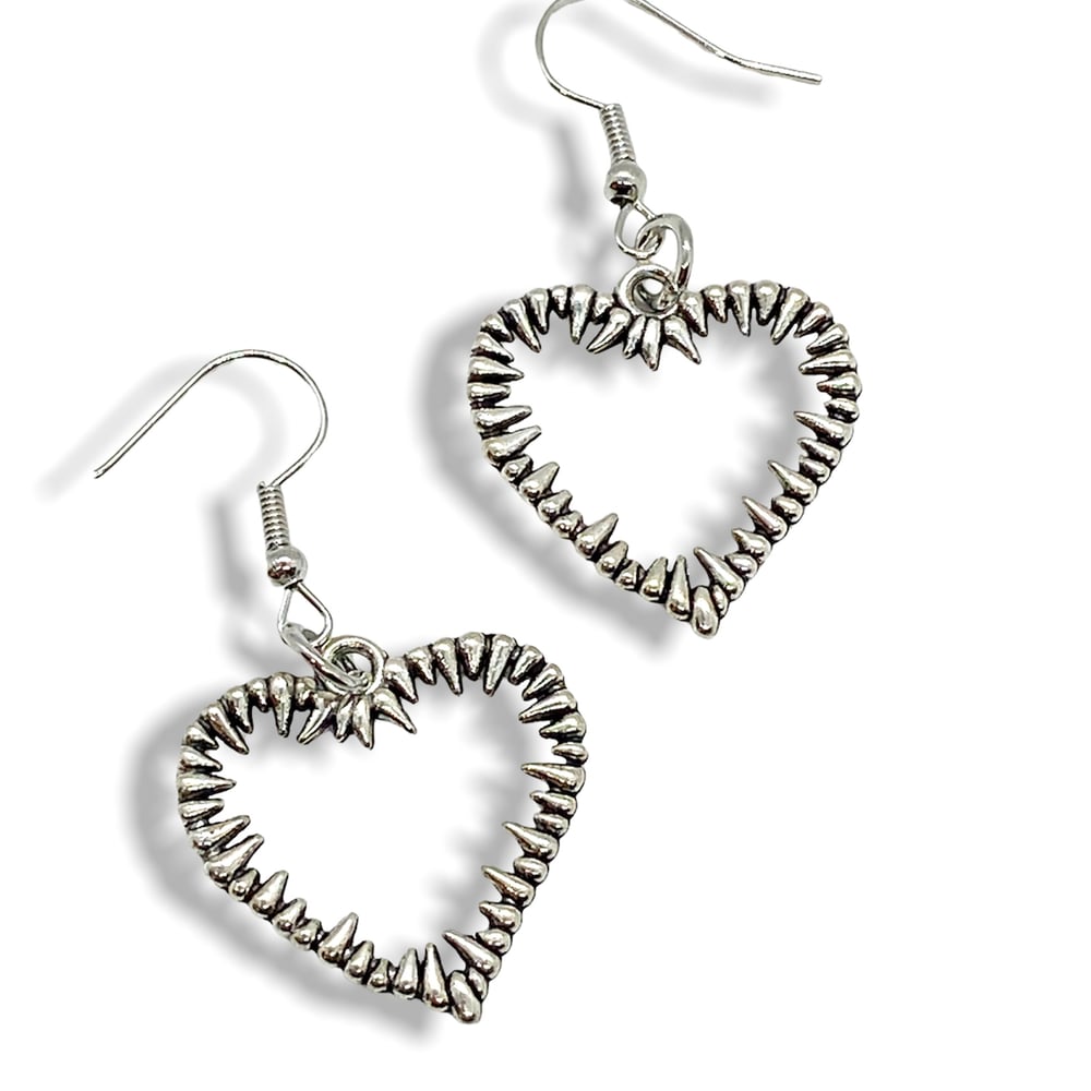 Spiked Heart Earrings