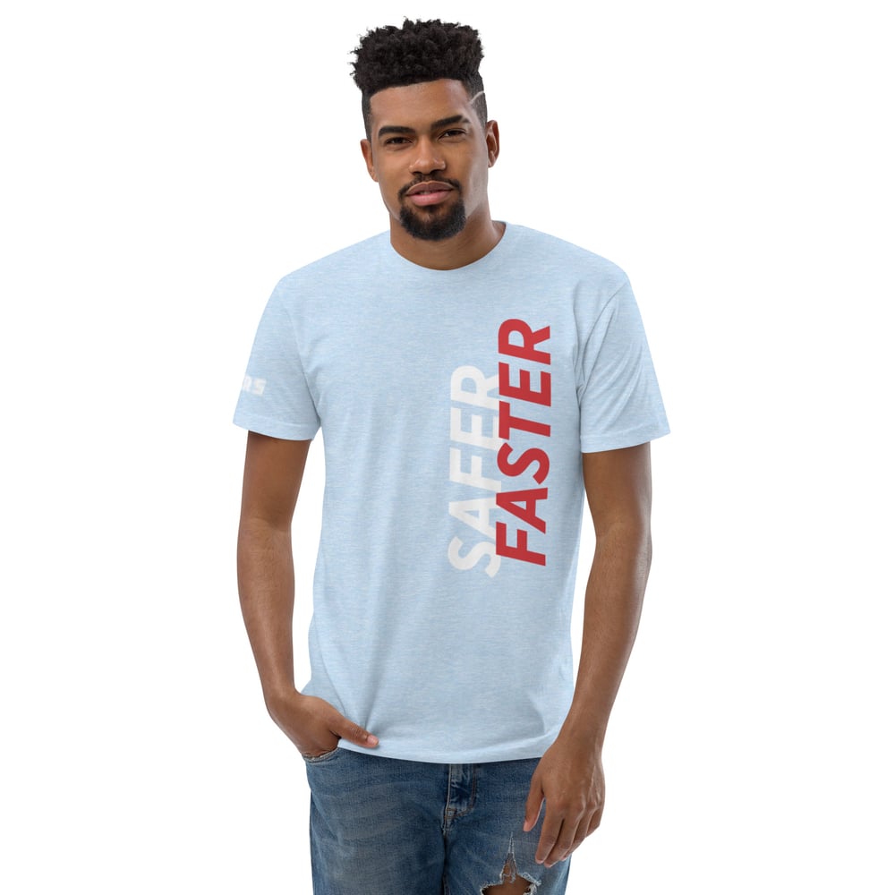 Image of Safer/Faster Men's Fitted Tee