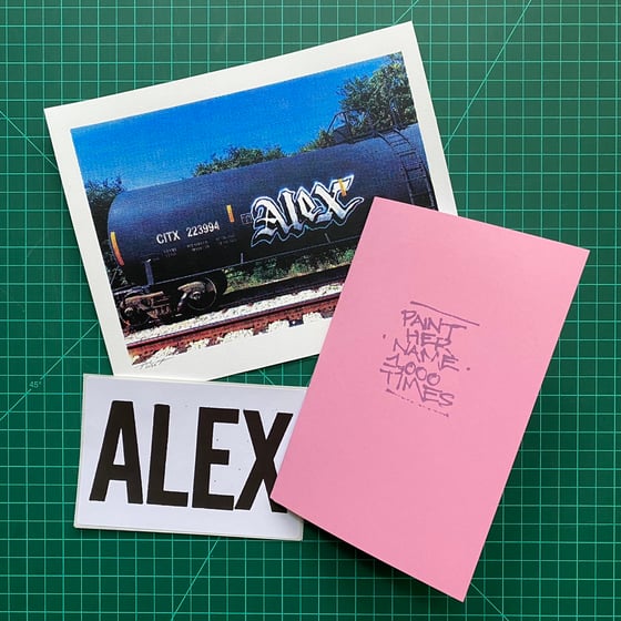 Image of “alex tanker” cmyk print + zine combo