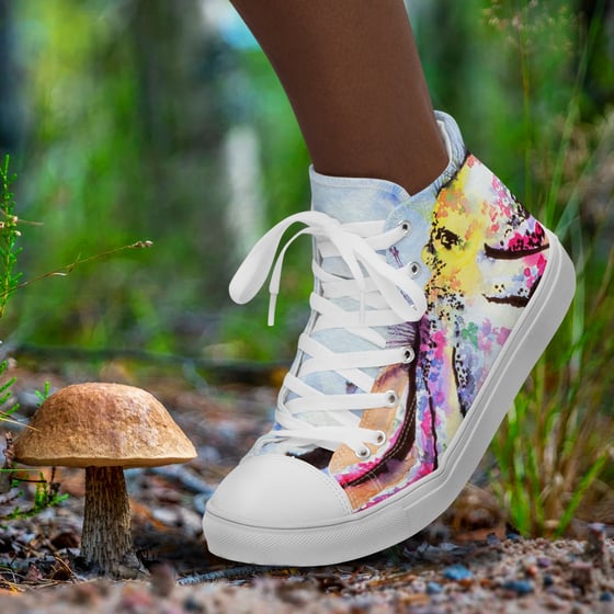Image of Women’s high tops - "Contemplating the Deep"