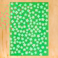 Blank Green Daisies Greeting Card