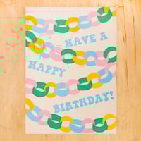 Birthday Paper Chain Greeting Card