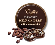 Image of Coffee Flavored Chocolate Covered Pretzels