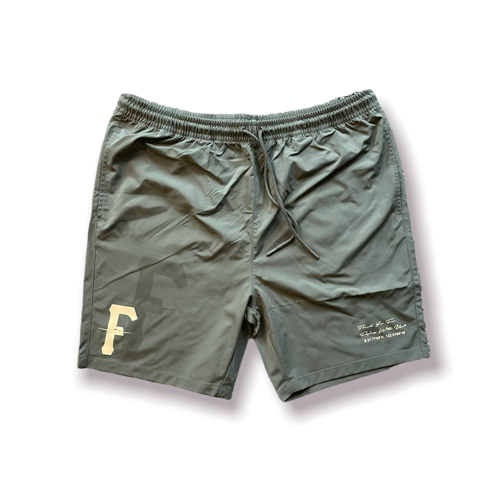 Image of FlyTimez "Coordinates" Shorts w/ Water Activated Shadow Print (Green)