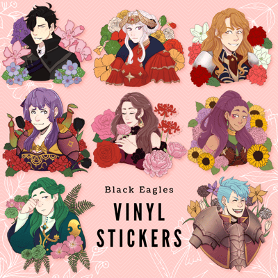 Image of Flower Emblem Three Houses Black Eagles Stickers