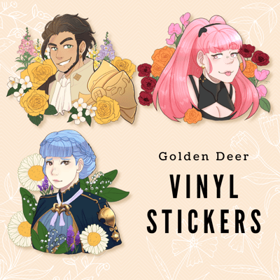 Image of Flower Emblem Three Houses Golden Deer vinyl stickers