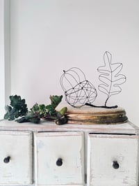 Image 1 of Wire Acorn And Leaf 