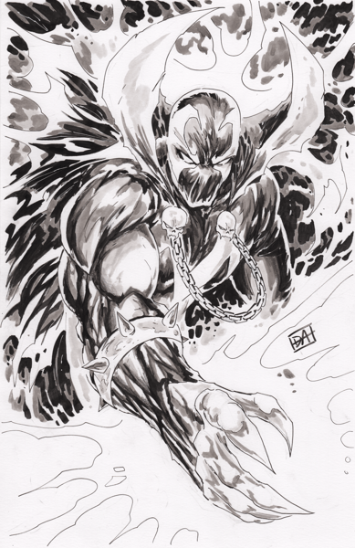 Image of Spawn Pinup Drawing