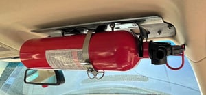 Image of BMW E36/E46 Sun Visor F.E.M. (Fire Extinguisher Mount)