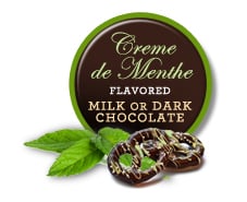 Image of Creme de Menthe Flavored Chocolate Covered Pretzels