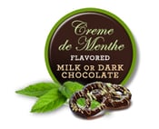Image of Creme de Menthe Flavored Chocolate Covered Pretzels