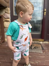 Image 2 of Boys Rule Overalls (bummies/shorts)