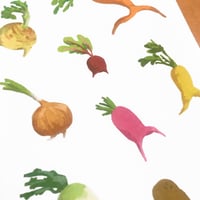 Image 2 of Running Root Vegetable Clear Sticker Sheet