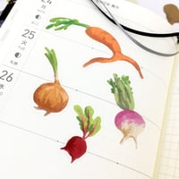 Image 4 of Running Root Vegetable Clear Sticker Sheet