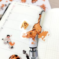 Image 3 of Tiger and Painter Clear Sticker Sheet