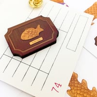 Image 3 of Taiyaki Plaque Wood Pin